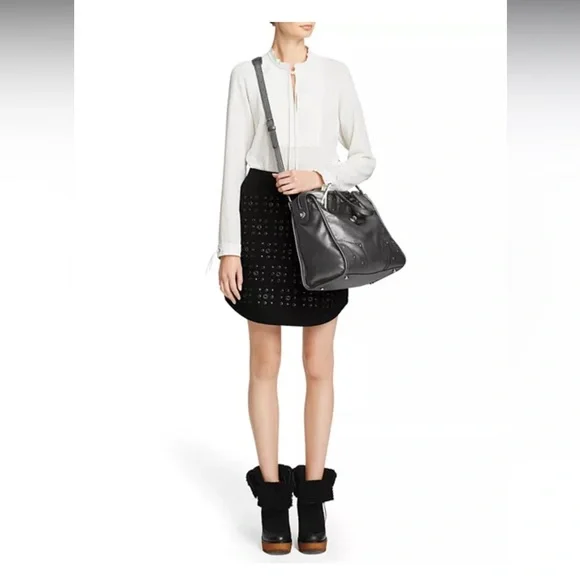 COACH Rhyder 33 Satchel in Metallic Leather - Picture 5 of 11